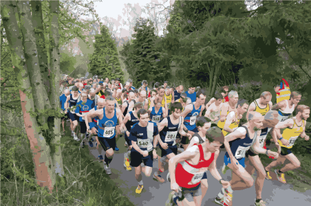 start of Buxworth 5 road race